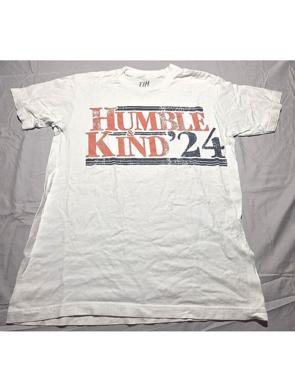 Tim McGraw Humble & Kind '24 White Cotton T-Shirt Medium